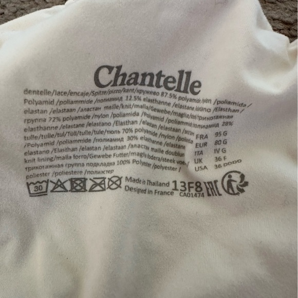 Chantelle Norah 36G Ivory Lace Longline Bra Supportive - Picture 5 of 5